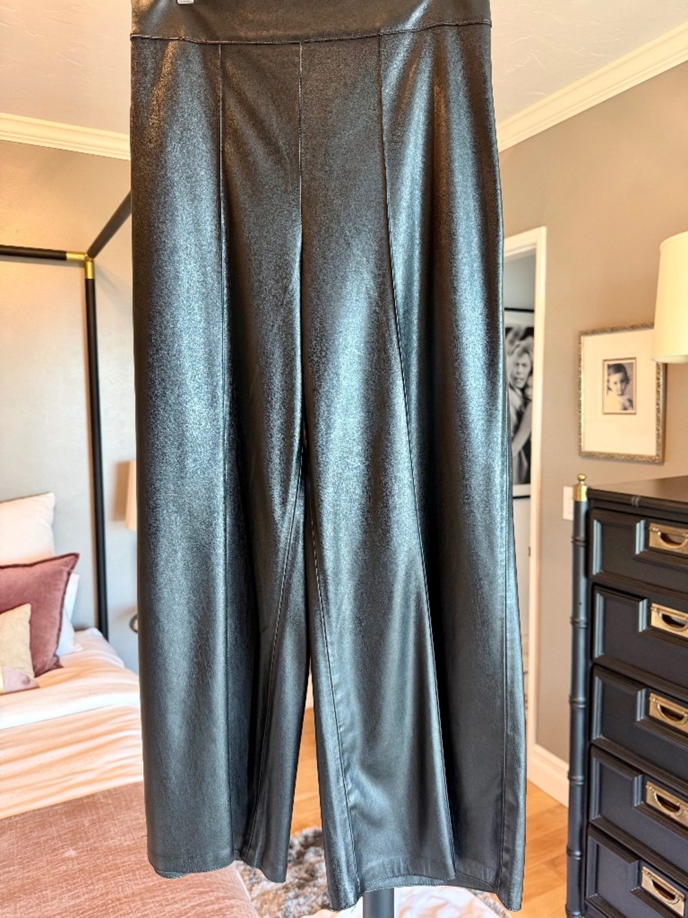Zara Leather Wide Leg Culottes